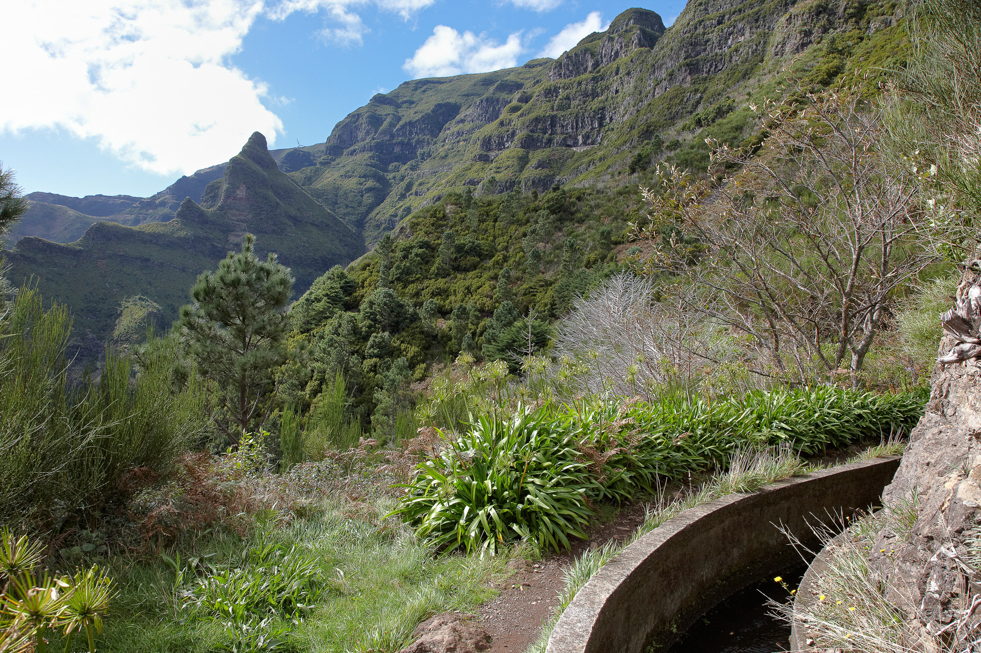 Levadas transportieren Wasser aus den Bergen auf die Felder