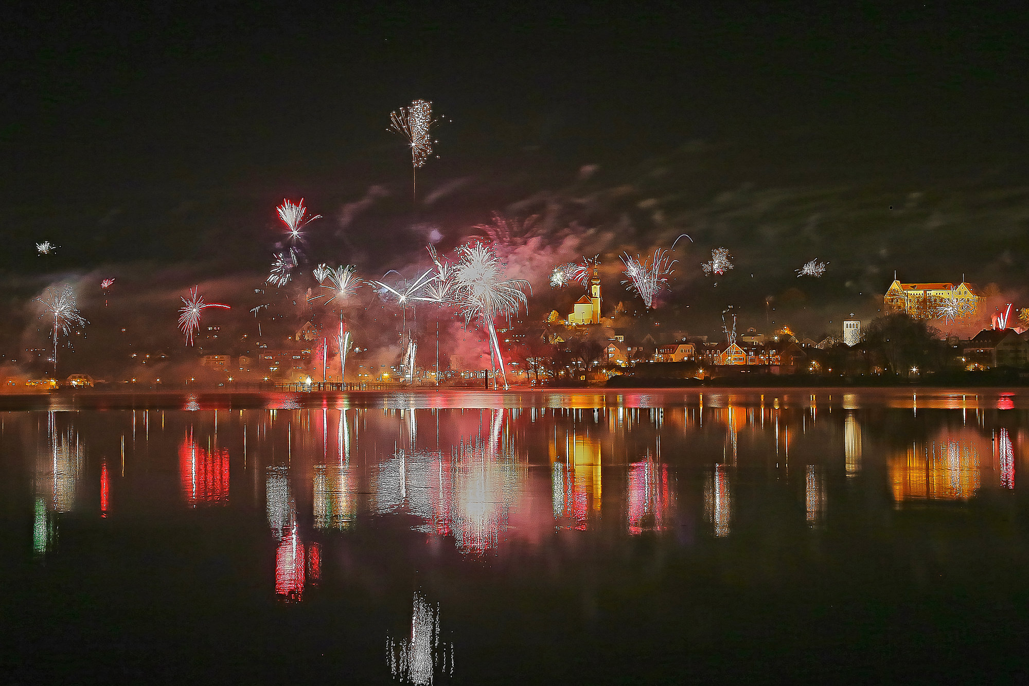 Silvester skyline, Starnberg